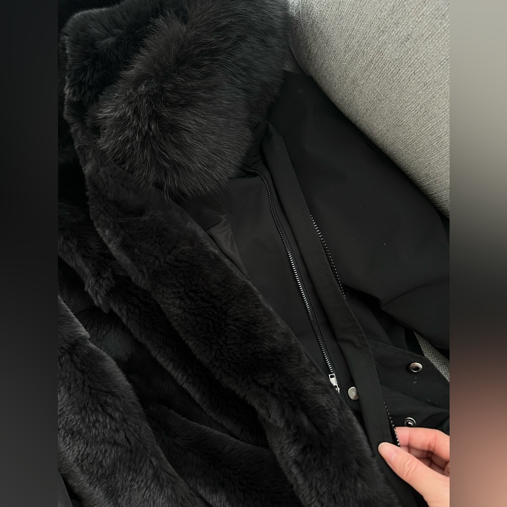 Double-layer rabbit fur Coat - Picture 10 of 16